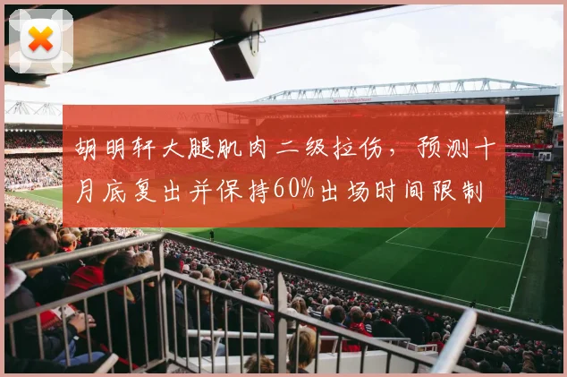 胡明轩大腿肌肉二级拉伤，预测十月底复出并保持60%出场时间限制